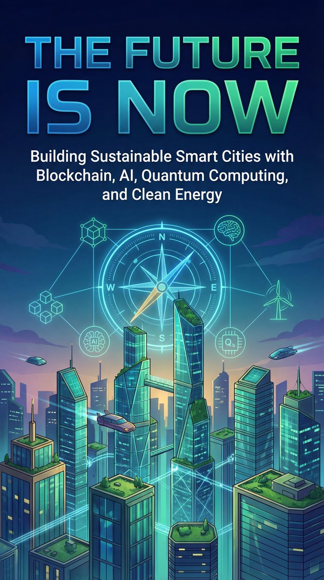 The Future Is Now: Building Sustainable Smart Cities with Blockchain, AI, Quantum Computing, and Clean Energy by Mansa Muhammad — book cover