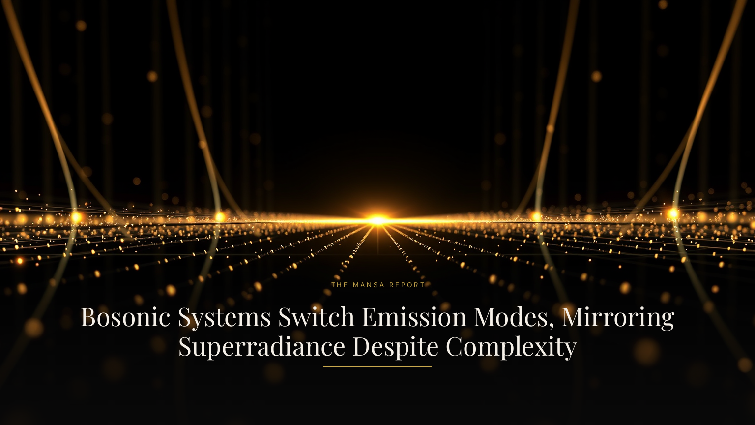 Bosonic Systems Switch Emission Modes, Mirroring Superradiance Despite Complexity