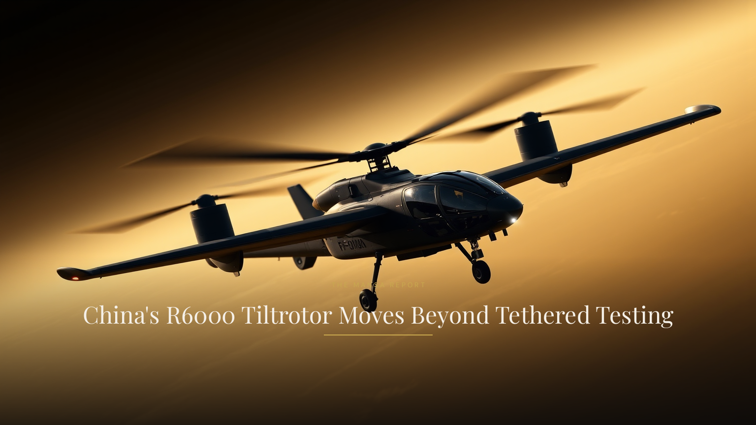 China's R6000 Tiltrotor Moves Beyond Tethered Testing