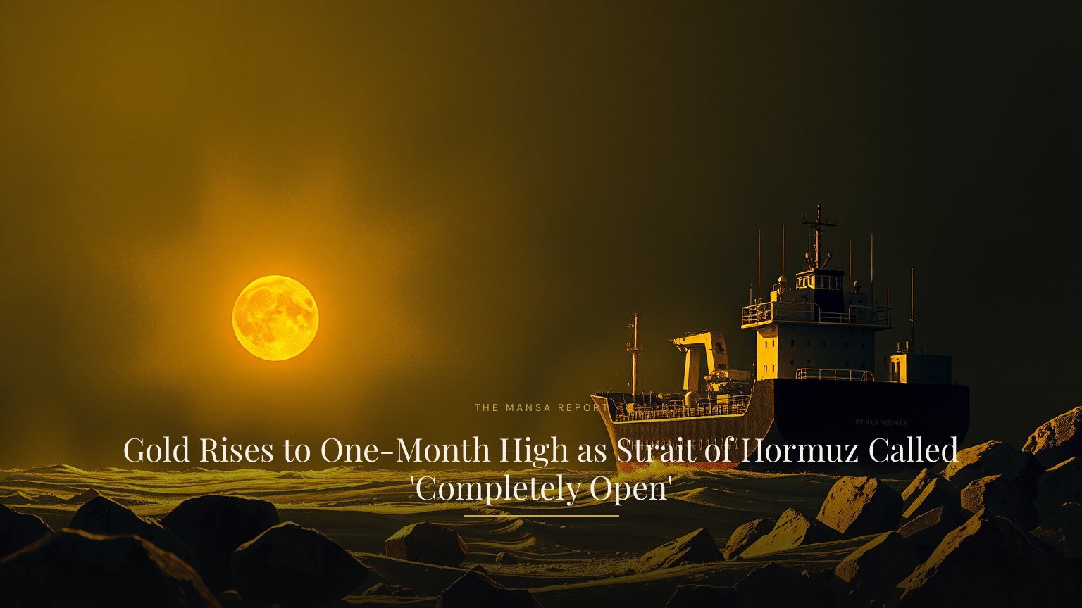 Gold Rises to One-Month High as Strait of Hormuz Called 'Completely Open'