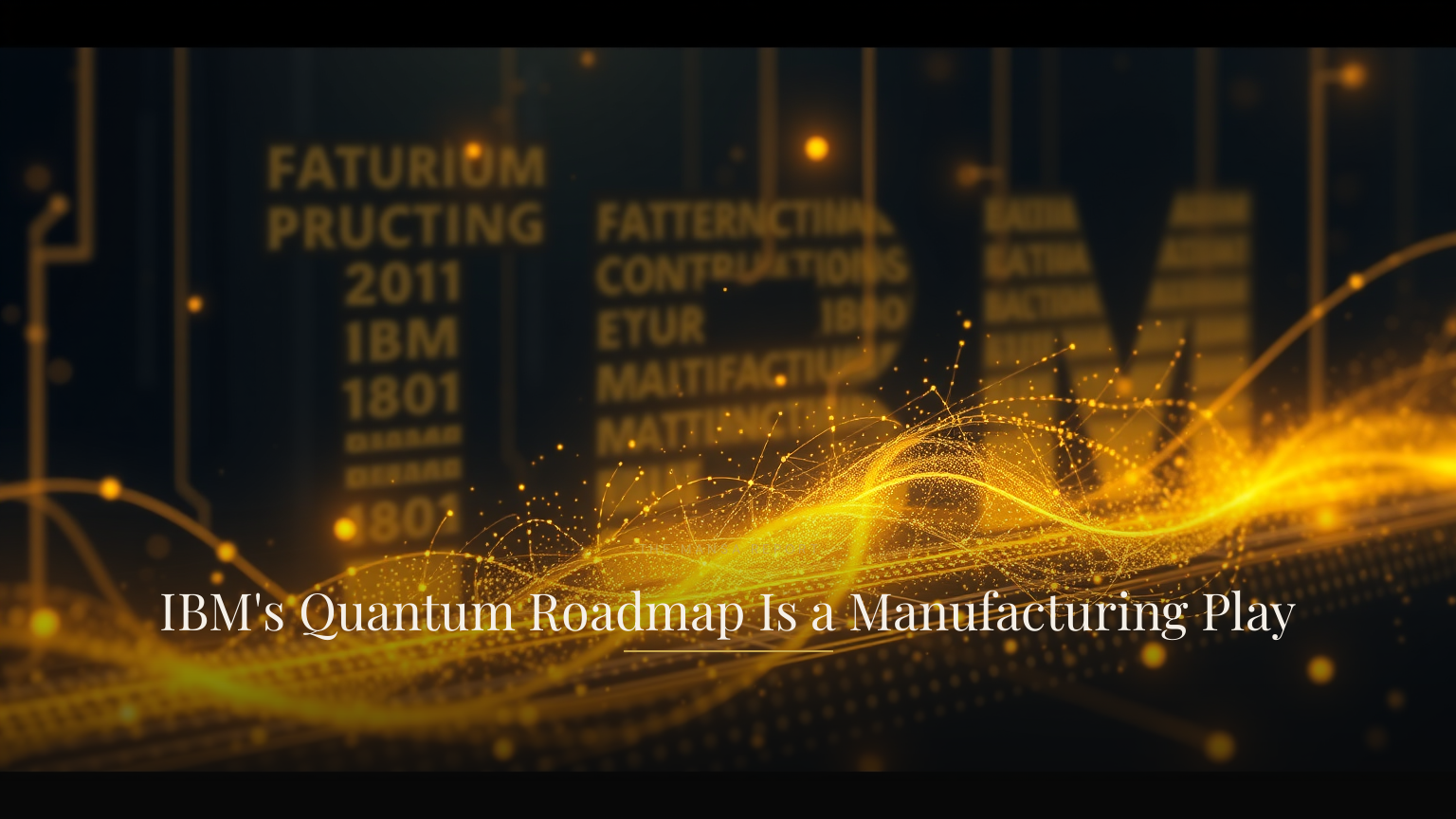 IBM's Quantum Roadmap Is a Manufacturing Play