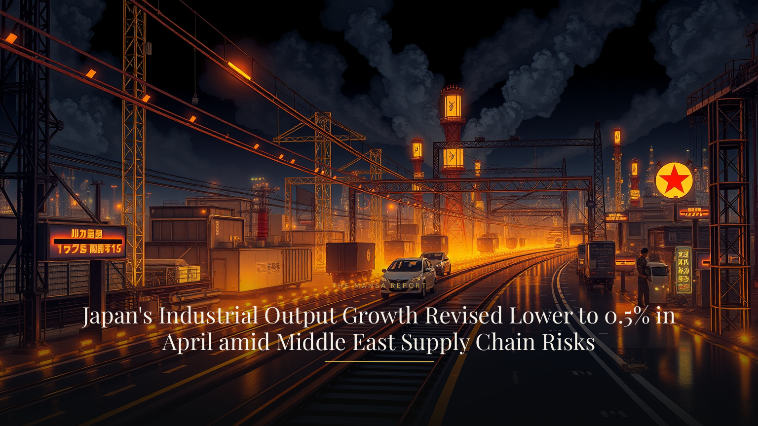 Japan's Industrial Output Growth Revised Lower to 0.5% in April amid Middle East Supply Chain Risks