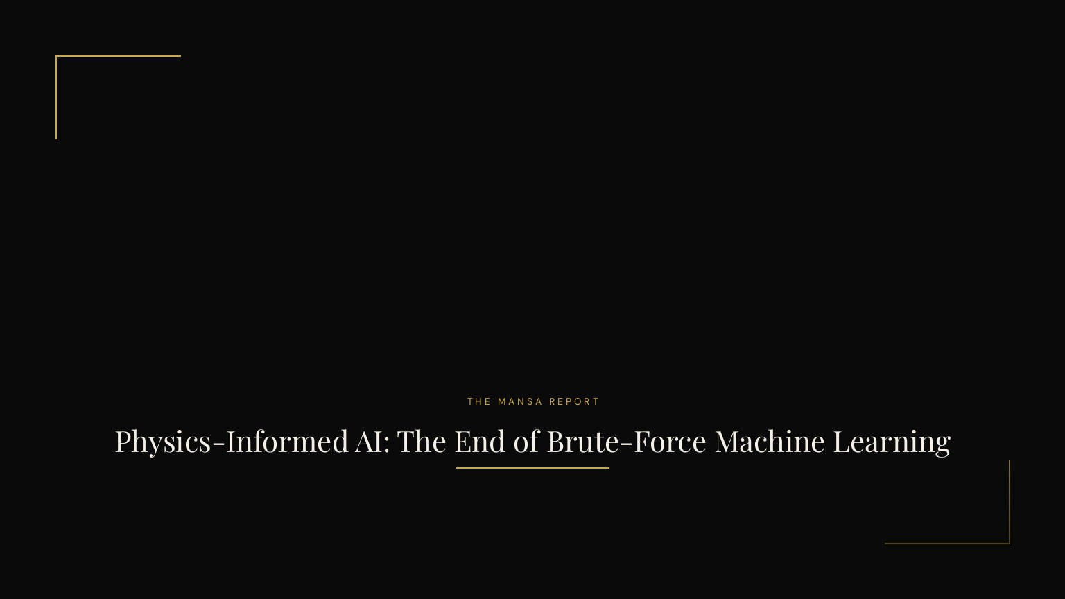 Physics-Informed AI: The End of Brute-Force Machine Learning