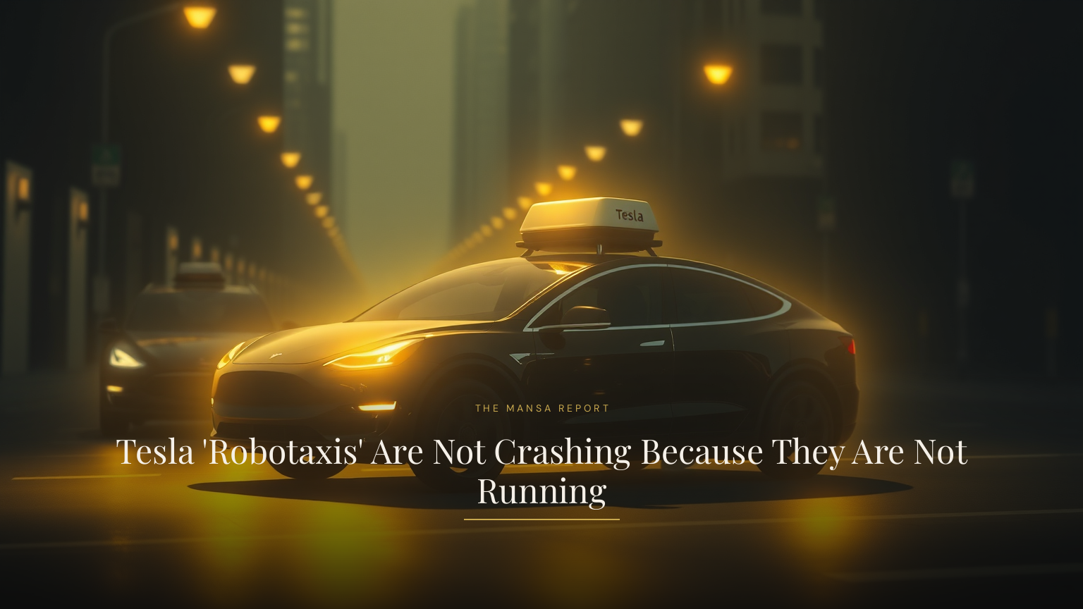 Tesla 'Robotaxis' Are Not Crashing Because They Are Not Running