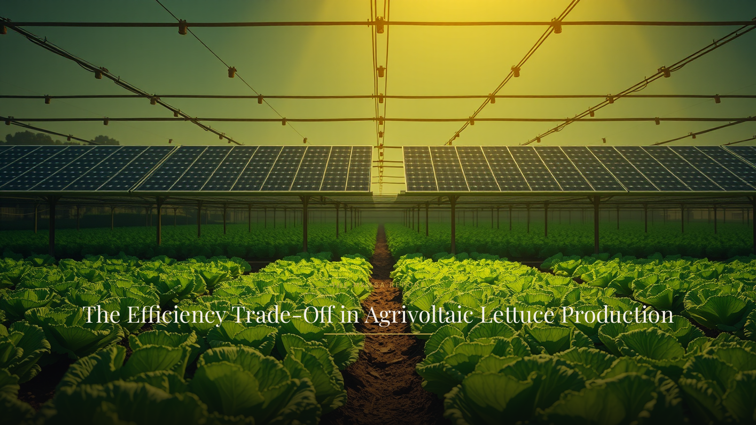 The Efficiency Trade-Off in Agrivoltaic Lettuce Production
