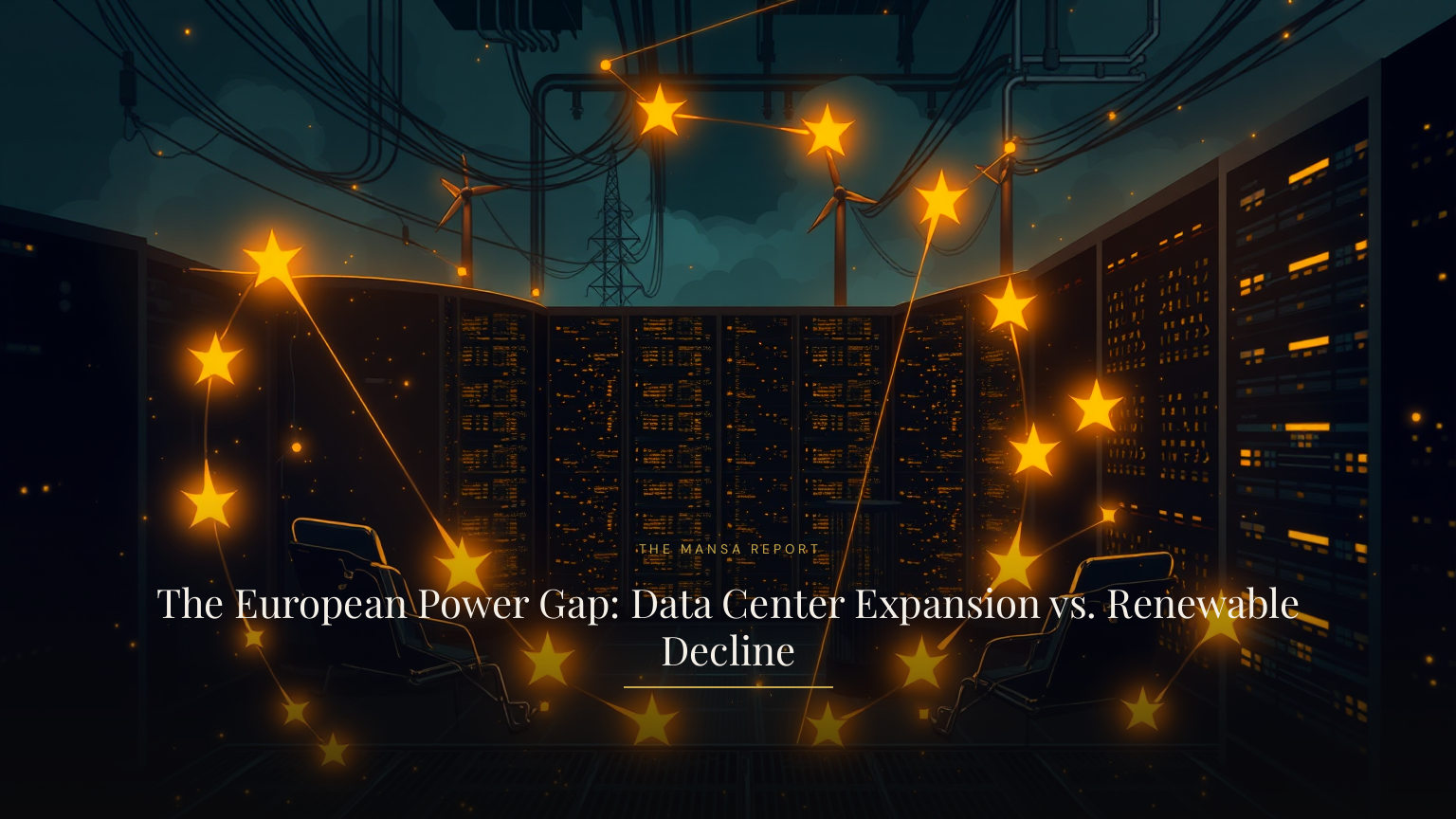 The European Power Gap: Data Center Expansion vs. Renewable Decline