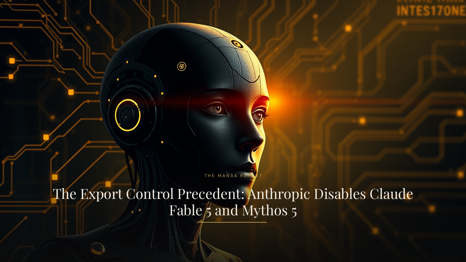 The Export Control Precedent: Anthropic Disables Claude Fable 5 and Mythos 5