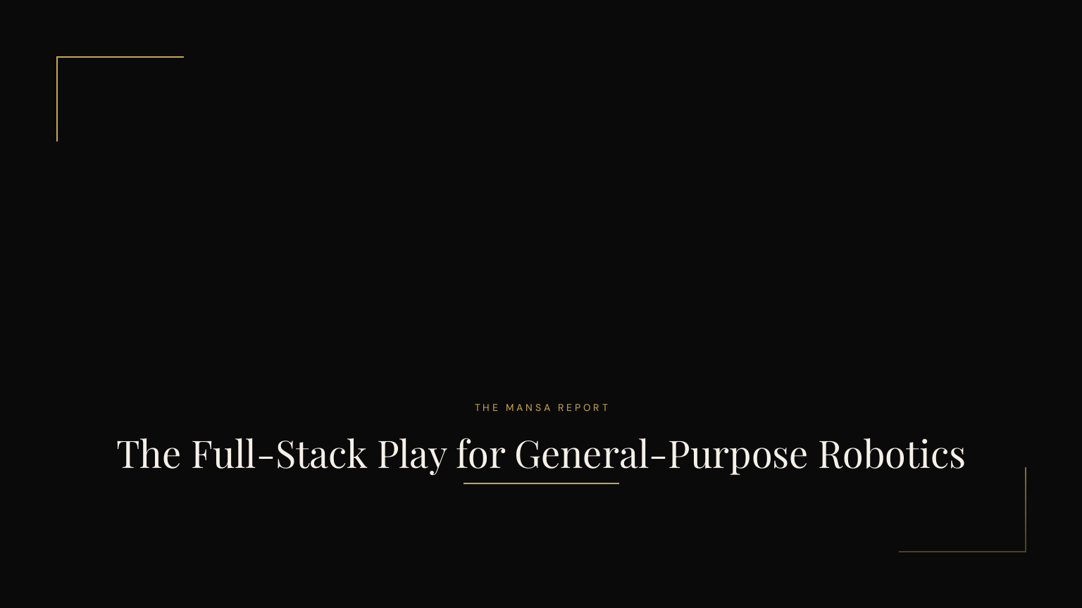 The Full-Stack Play for General-Purpose Robotics