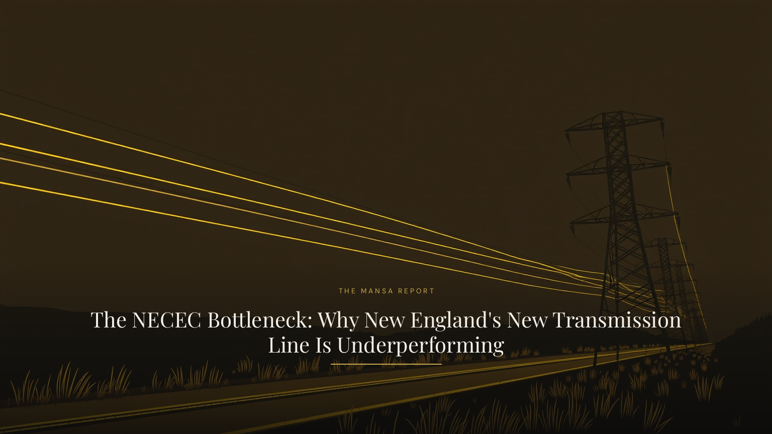 The NECEC Bottleneck: Why New England's New Transmission Line Is Underperforming