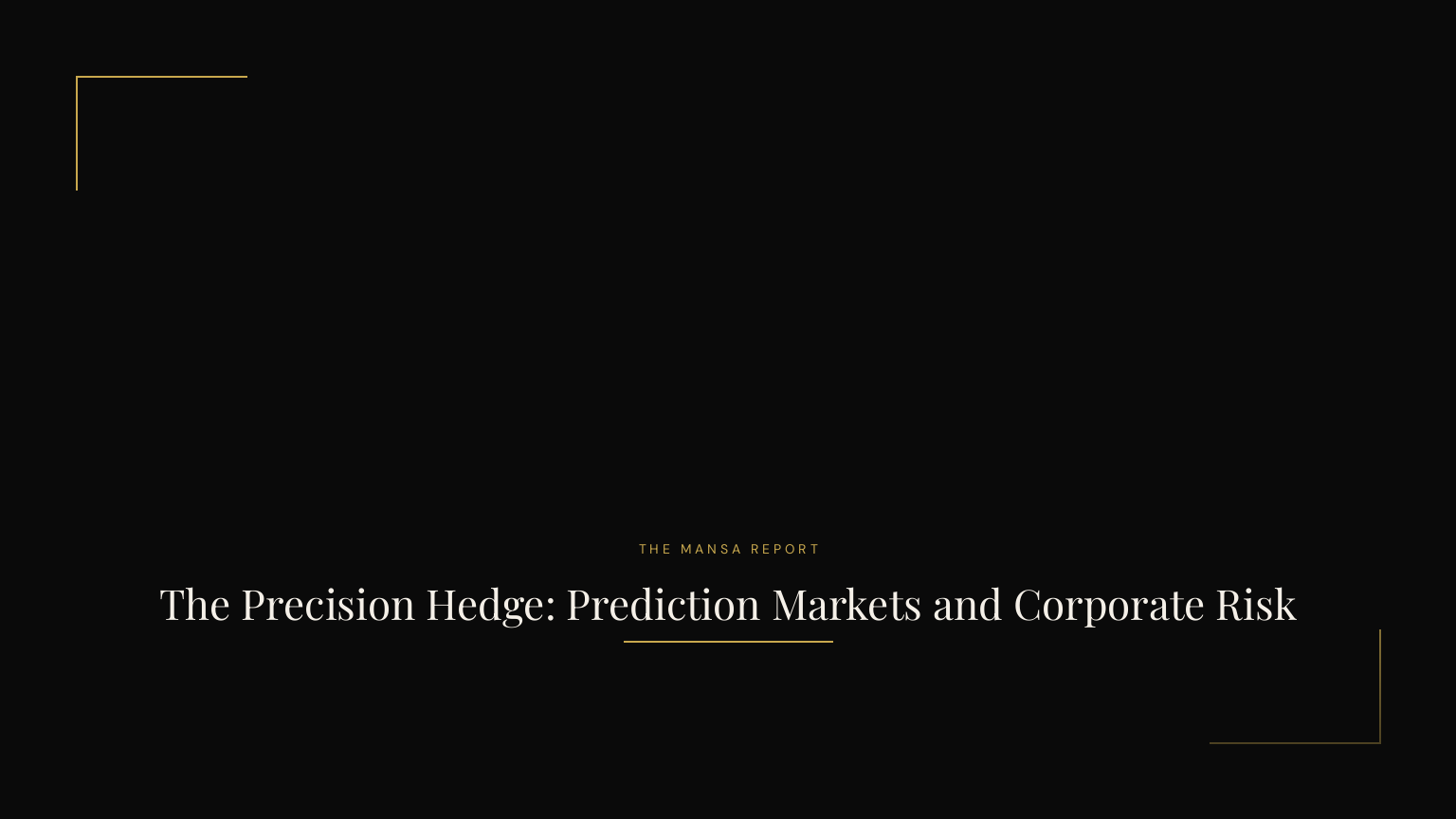 The Precision Hedge: Prediction Markets and Corporate Risk