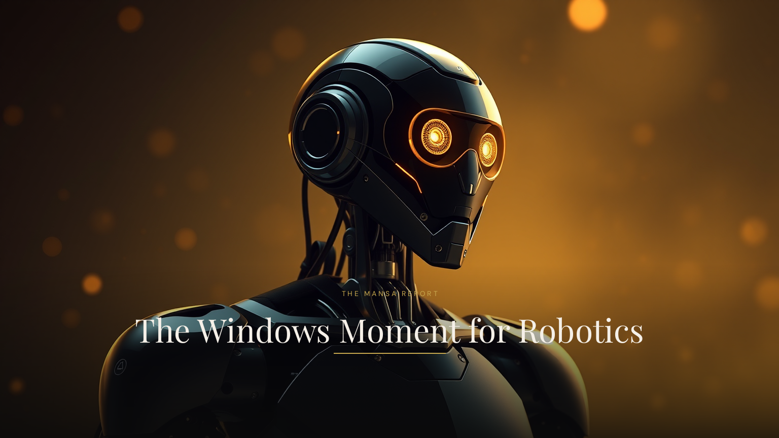 The Windows Moment for Robotics